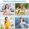 Portable Neck Fan Hands-free Cooling Neck Fan with 3 Speeds 360ÂºAir Flow Adjustable Neck Width for Home Office Travel Dormitory