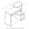 Econ Multipurpose Home Office Computer Writing Desk with Bin;  Dark Walnut | Gray;  Multiple Colors