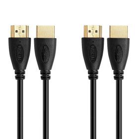 Cmple Ultra Slim High Speed HDMI Cable HDMI 2.0 HDTV Cable Supports Ethernet 3D 4K and Audio Return (Option: 6FT (2 PACK))