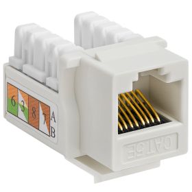 Cat5e Punch Down Keystone Jack (Option: White)