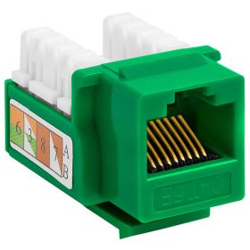Cat5e Punch Down Keystone Jack (Option: Green)