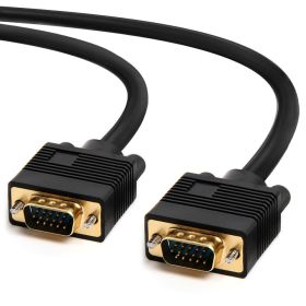 Cmple VGA SVGA Cable Gold Plated Connectors Male to Male Support Full HD Displays HDTVs Monitors Projectors (Option: 6 Feet)