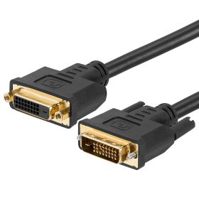 DVI-D Dual Link Extension Cable M/F  Gold Plated (Option: 15 feet)