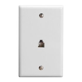 Wall Plate Jacks 6P4C (Option: 4C Single White)