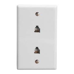Wall Plate Jacks 6P4C (Option: 4C Double White)
