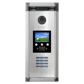 Video Intercom Entry Panel  DMR18S/ID-F Door Entry Camera Panel with 3.5 Inch TFT, Digital Keypad, RFID Reader, Aluminum Alloy Housing (Option: Flush Munt)