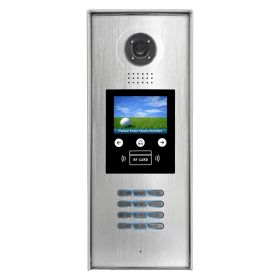 Video Intercom Entry Panel  DMR18S/ID-F Door Entry Camera Panel with 3.5 Inch TFT, Digital Keypad, RFID Reader, Aluminum Alloy Housing (Option: Surface Mount)