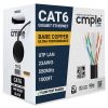Cat 6 Riser Ethernet Cable | UL, CMR, 23AWG | Bare Copper 1000ft