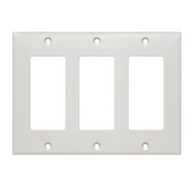 White Decora Wall Plate (Option: 3-Gang)