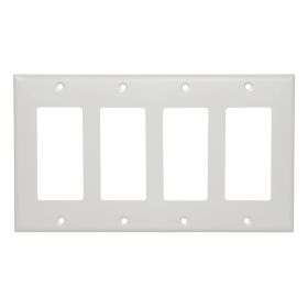 White Decora Wall Plate (Option: 4-Gang)