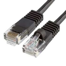 Cat5e Ethernet Cable (Option: 15ft Black | UTP, 350 MHz, 1Gbps, RJ45 LAN | Network Patch Cable)
