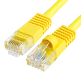 Cat5e Ethernet Cable (Option: 100ft Yellow | UTP, 350 MHz, 1Gbps, RJ45 LAN | Network Patch Cable)