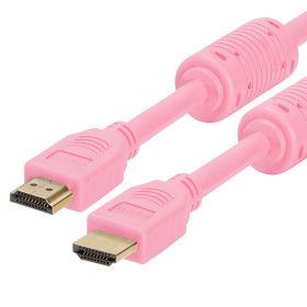 Cmple HDMI Cable 1.5FT High Speed HDTV Ultra HD (UHD) 3D, 4K @60Hz, 18Gbps 28AWG HDMI Cord Audio Return (Option: 1.5 Feet Pink)