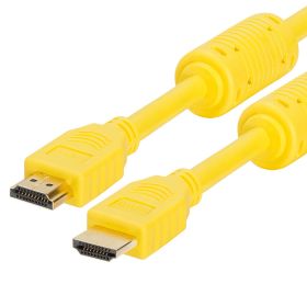 Cmple HDMI Cable 1.5FT High Speed HDTV Ultra HD (UHD) 3D, 4K @60Hz, 18Gbps 28AWG HDMI Cord Audio Return (Option: 1.5 Feet Yellow)